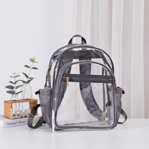 Clear Stadium Backpack with Grey Trim